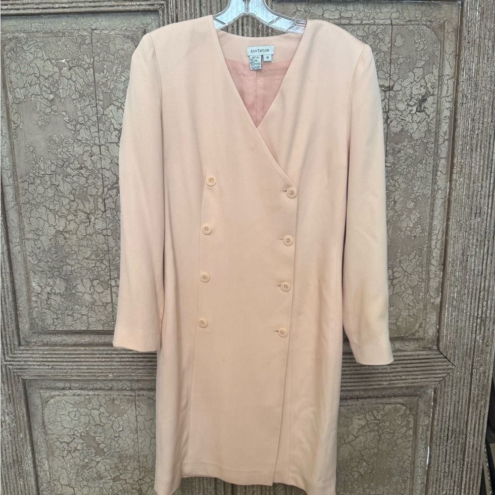 Ann Taylor Blush Silk-Wool Blend Jacket